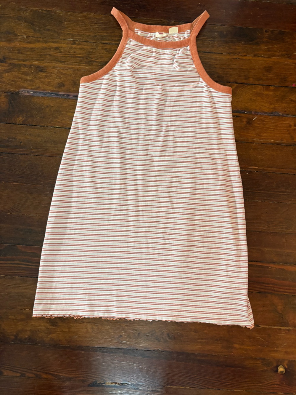 Levi’s orange white striped racerback tank dress size XL